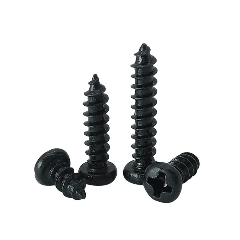 

100Pcs PA2*L=3/4/4.5/5/6/7/8/9/10/12/14mm Carbon Steel Mini Micro Phillips Round Head Cross Screw Self Tapping Wood Screws