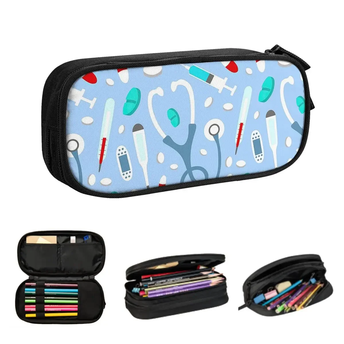 Medical Nurse Tools Pencil Cases Large Capacity Pen Bags Pen Box Pencil Pouch For Boys Girls Students Stationery School Office