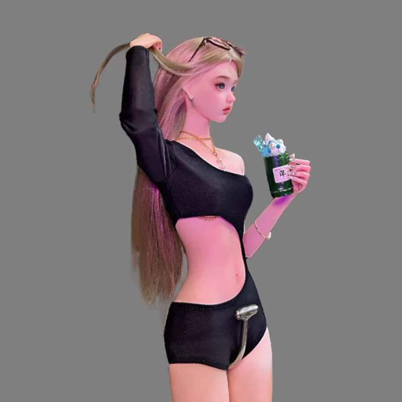 【Only Clothes】1/3 1/4 Dolls Clothes Irregular Waist Off-Shoulder Jumpsuit Bikini Sexy Swimsuit for as60 FAN/FF Body DIY