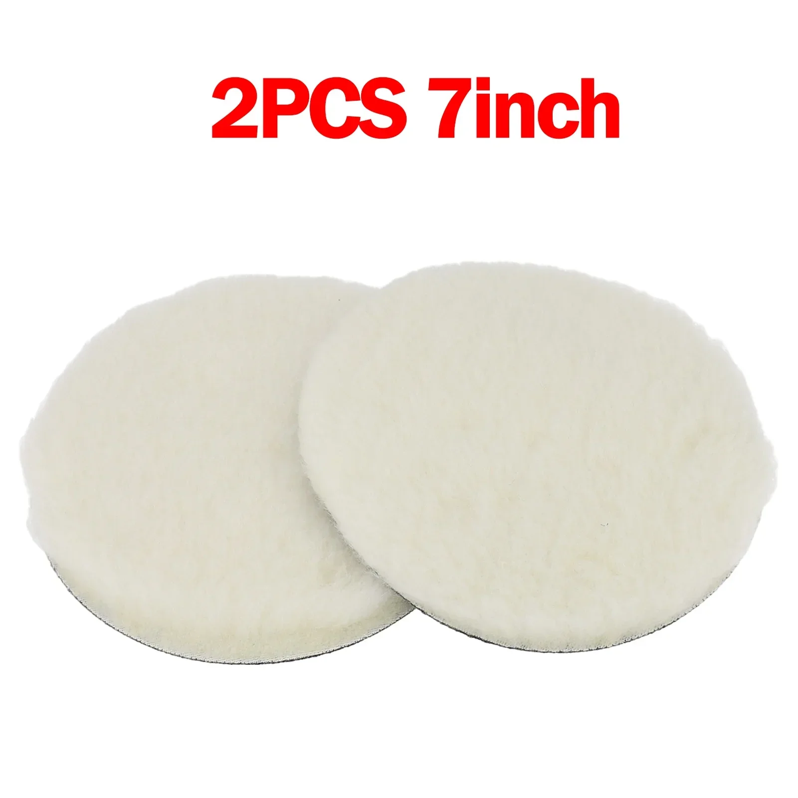 2pcs 5/6/7 Inch Wool Polishing Disc Car Waxing Polishing Buffing Car Paint Care Polisher Pad Auto Washing Mat Accessories