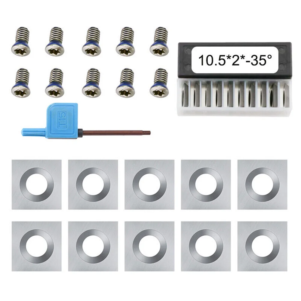 ل دوامة المسوي كربيد إدراج القاطع لأعمال النجارة 10.5 مللي متر استبدال كربيد حواف القطع 10 قطعة في العبوة #2
