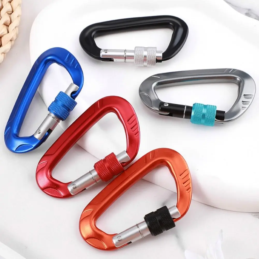 12KN المهنية حلقة تسلق السلامة الألومنيوم متعدد الألوان تسلق قفل الأمان أداة التصاعدي في الهواء الطلق