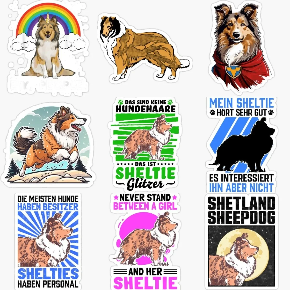 

Collie Dog Sticker for Motorcycle Vinyl Accessories Laptop Wall Room Truck Car Window Bicycle Van Glass Decals Customizable