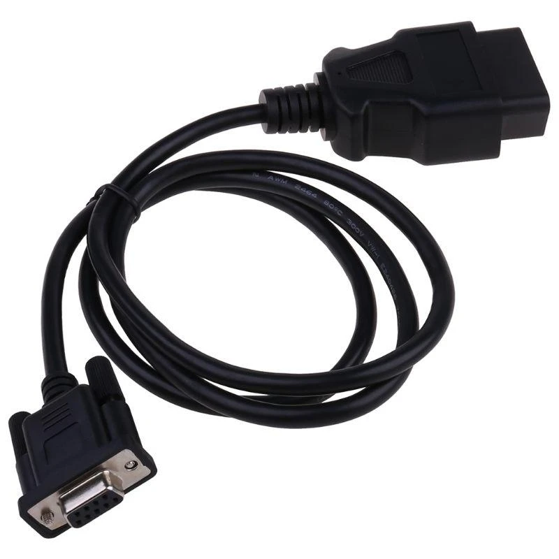 Universal OBD2 16Pin TO DB9 RS232 Adapter Cable Car Auto Diagnostic