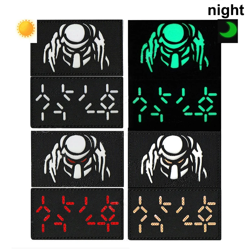 IR Nightlight Seal Hook Ring Patch Morale Seal Arm Badge Dark Predator Iron Blood Warrior Hat Backpack Decoration Patch