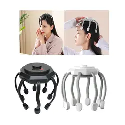 Head Massager Gift Rechargeable 3 Modes Head Massage Device for Deep Sleep Scalp Massager Thick Hair Octopus 3 Modes