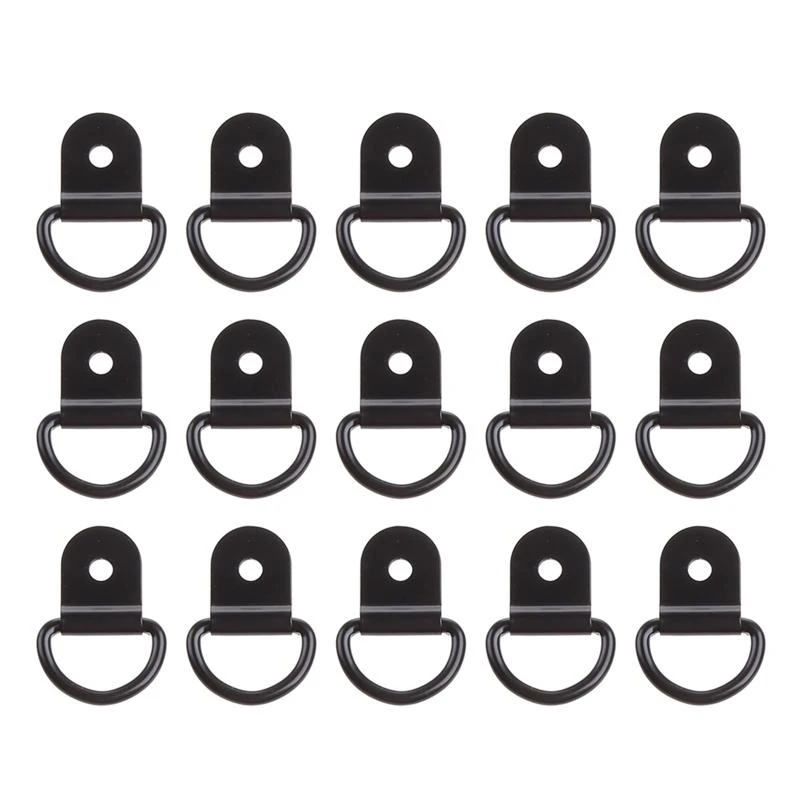 

Q39F 20Pcs Heavy Duty Truck Tie Down Anchors Rings Cargo Bolt on D-Shaped Ring Buckle