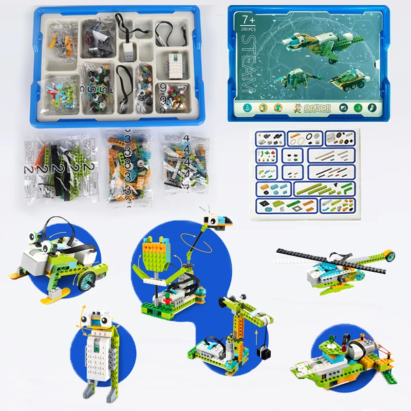 280Pcs/Set Technical WeDo 3.0 Robotics Construction Set Building Blocks Compatible Wedo 2.0 Educational Electric STEM DIY Toys