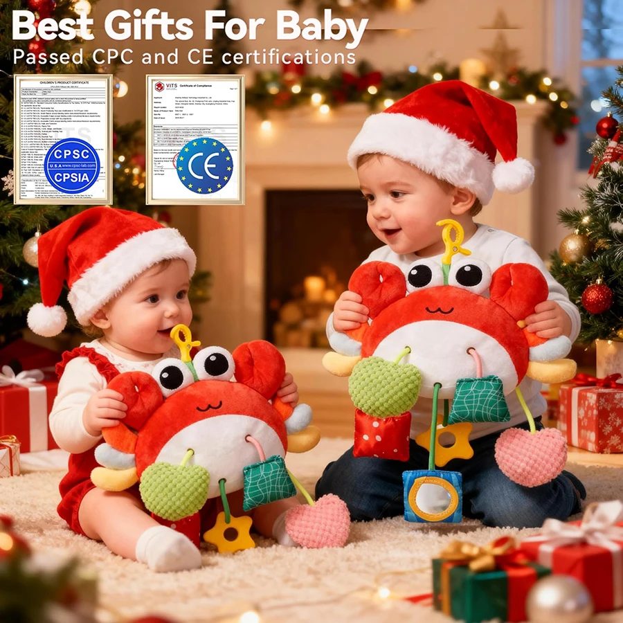 Jouet de siège de voiture pour bébé, jouets pour bébé de 0 à 6 mois, jouets pour nouveau-nés, jouet sensoriel pour bébé avec hochets et miroir, jouets de poussette suspendus