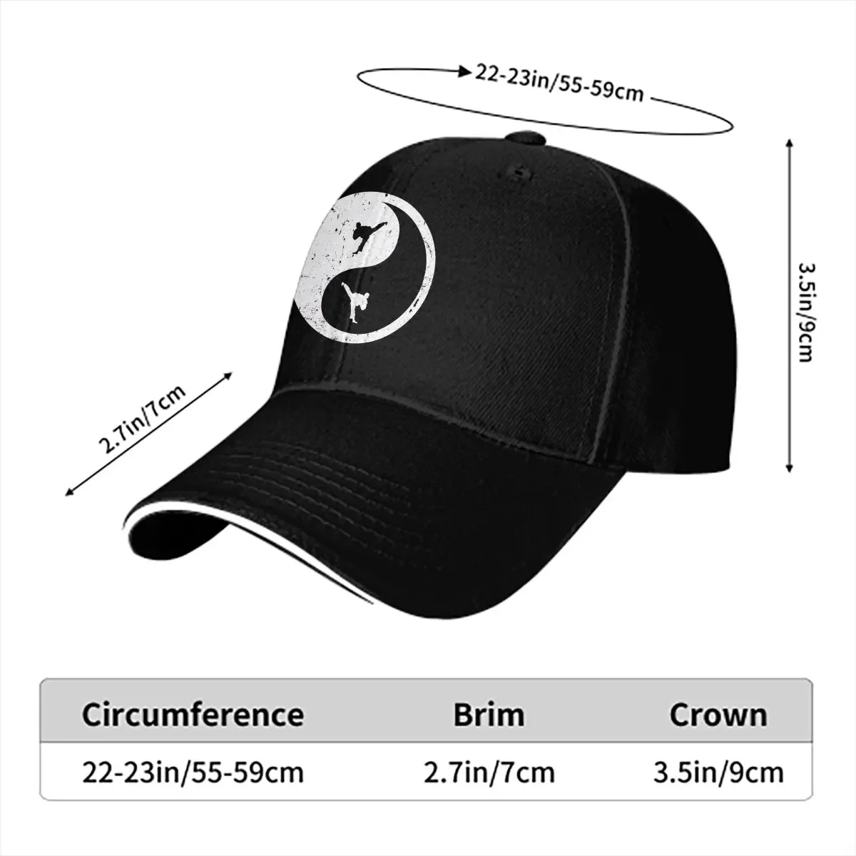 Summer Cap Sun Visor Karate Ying Yang Hip Hop Caps Wrestling Cowboy Hat Peaked Hats