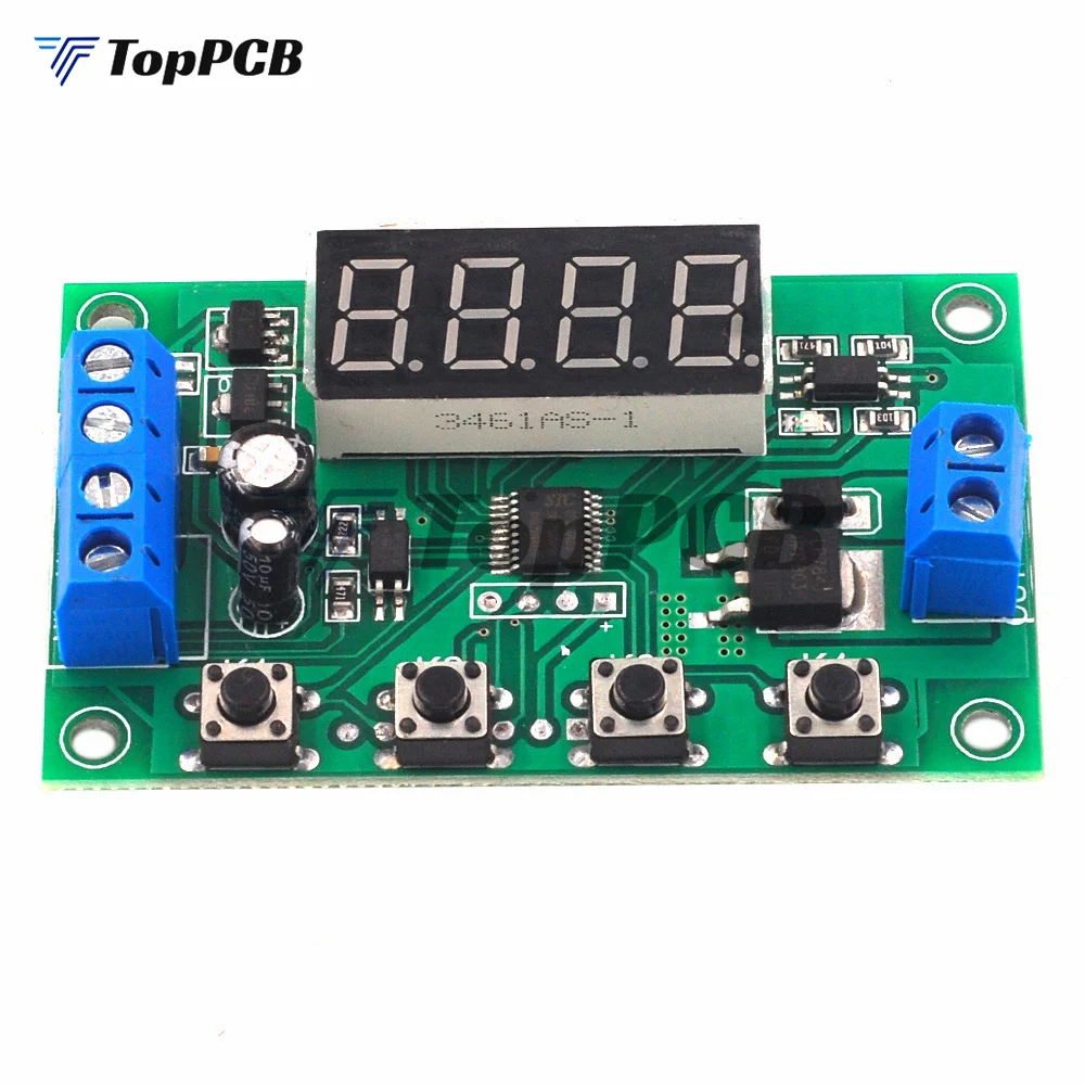 Single Trigger Timing Cycle Delay Power Tube Mos Tube FET Switch Module 7-24V