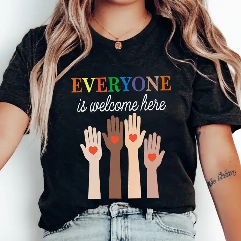 Everyone Is Welcome Here T Shirt Idaho Teacher Inclusion And Equality Protest ResisT