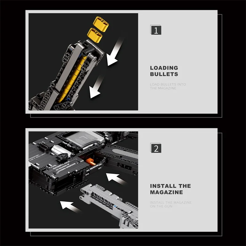 1101PCS M416 Rifle Building Block Model City Police Military Weapon Series Gun Puzzle Assembly Bricks Toys For Boy Child Gift