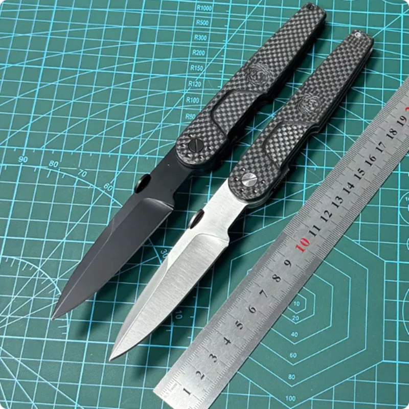 

Новый складной нож EDC с рукояткой из углеродного волокна, портативный, острый, для выживания на природе, кемпинга, походов, рыбалки, карманный инструмент.
