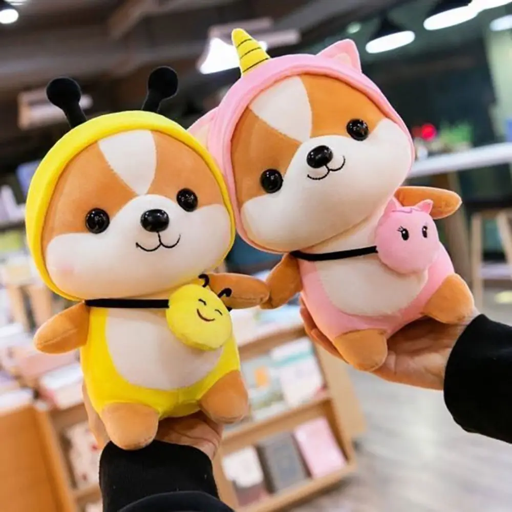 Mutable Birthday Gift Children's Doll Animal Elk Bee Squirrel Doll Corgi Chai Pillow Shiba Inu Plush Toy Dinosaur Plush Toy