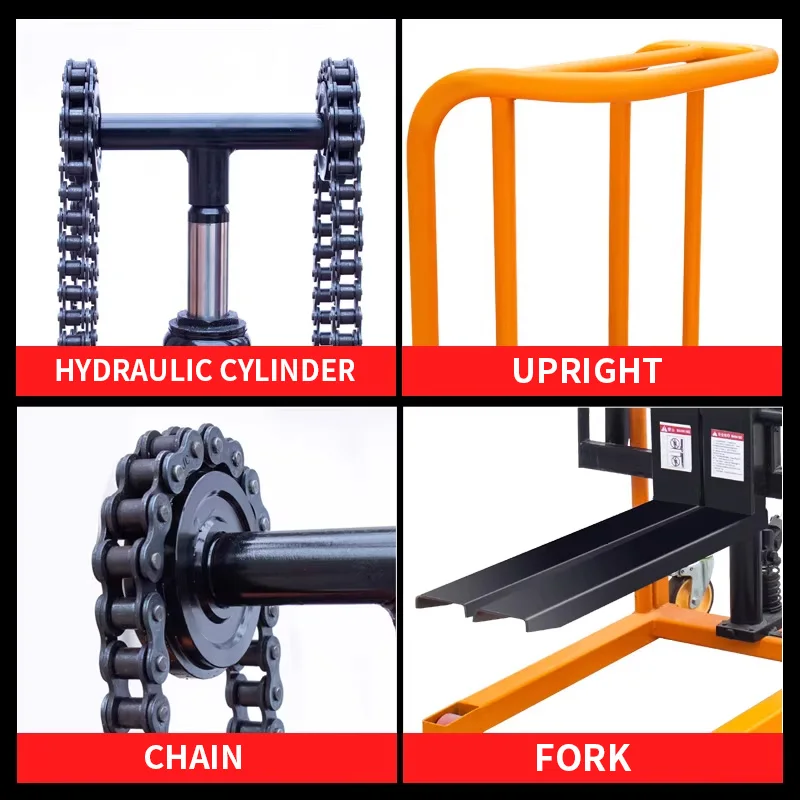 

Hydraulic Material Lift Pallet Truck Adjustable Height Stacker Load Capacity: 200KG Suitable for Workshops/Warehouse(Customized)