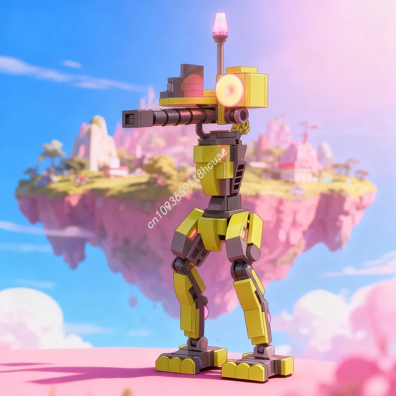 134 peças MOC Gear Acessórios para Videogames Sentry ULTRAKILL Blocos de Montar de Construção de Modelos, Brinquedo, Presentes de Natal, Tijolo de Construção