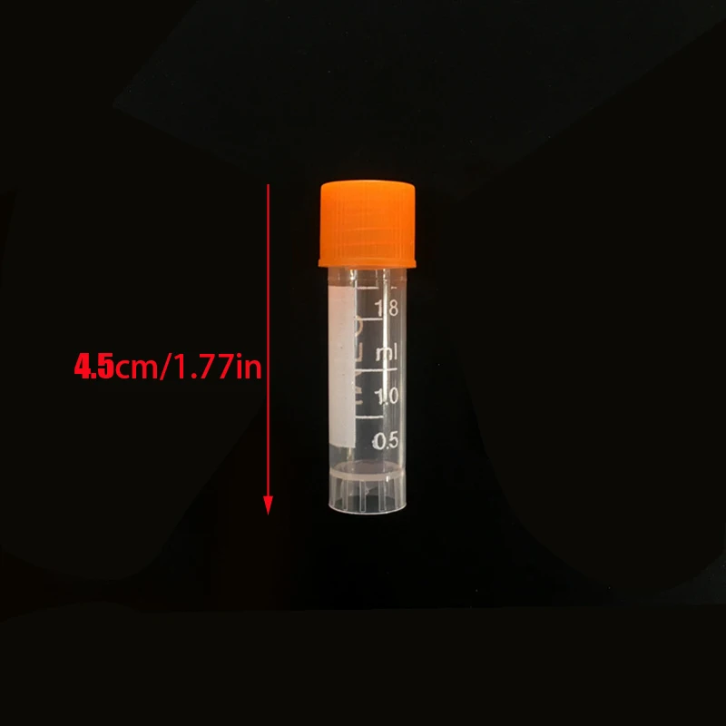 10pcs 1.8ml Laboratory Tube with Screw Cap Multifunctional Plastic Transparent Tube Sample Storage Container Centrifuge Tube