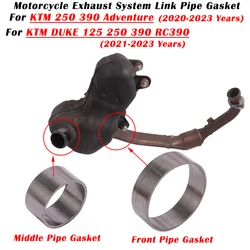 Slip On For KTM DUKE 125 250 390 Adventure 2020 2021 2022 2023 Motorcycle Exhaust Middle Link Pipe Gaskets Connecting Gasket