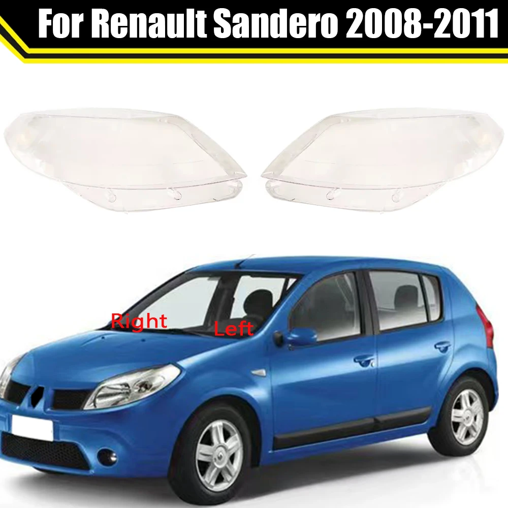 Auto Head Lamp Light Case For Renault Sandero 2008 2009 2010 2011 Car Headlight Cover Lampshade Lampcover Caps Headlamp Shell