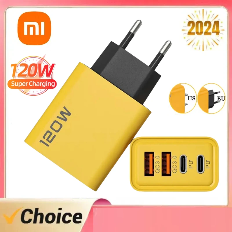 Xiaomi USB Charger Quick Charge 3.0 Tablet Portable Adapter For IPhone14 13 12 Pro Max Wall Mobile Charger EU/US Plug Fast Charg