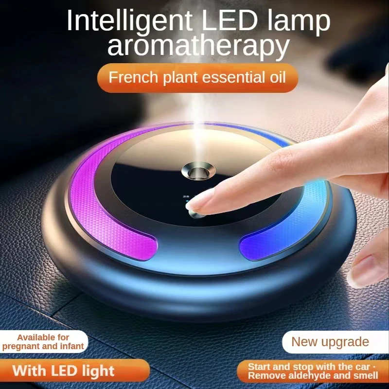 Humidificateur intelligent pour voiture, diffuseur d'huiles essentielles, lumière LED, parfum, aromathérapie, désodorisant, diffuseur de parfum