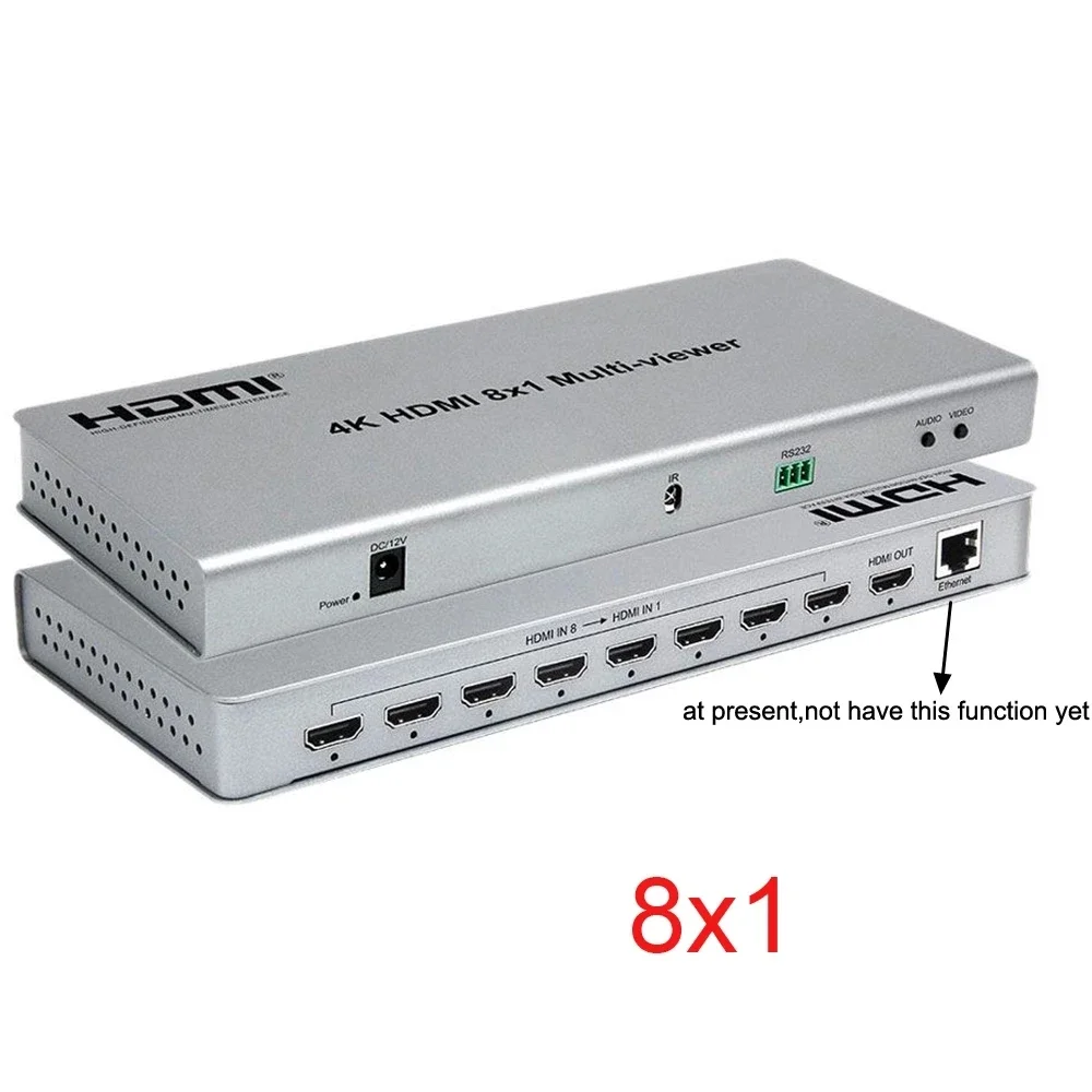 4K HDMI Video Multi Viewer 8 in 1 out HDMI multiviewer Seamless Switcher 8x1 1080P 8 Picture HDMI Multi viewer for TV Projector