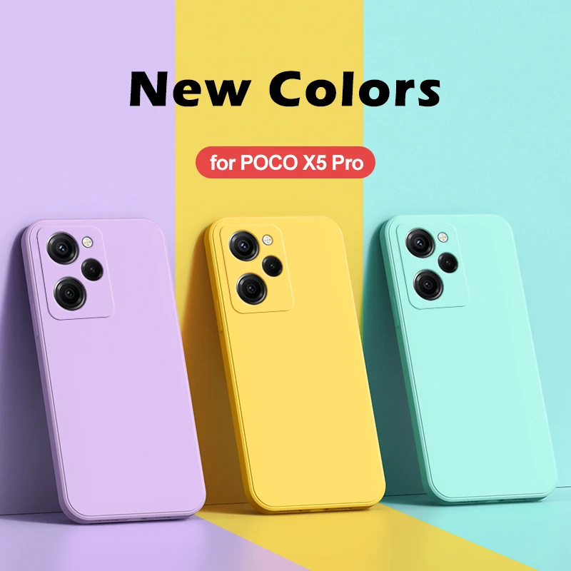 Poco X5 X6 Pro Case Original Liquid Silicone Protection Soft Cover For Xiaomi Poco X5 X6 X 6 Pro X6Pro Pocox6 Pro 5G Phone Cases