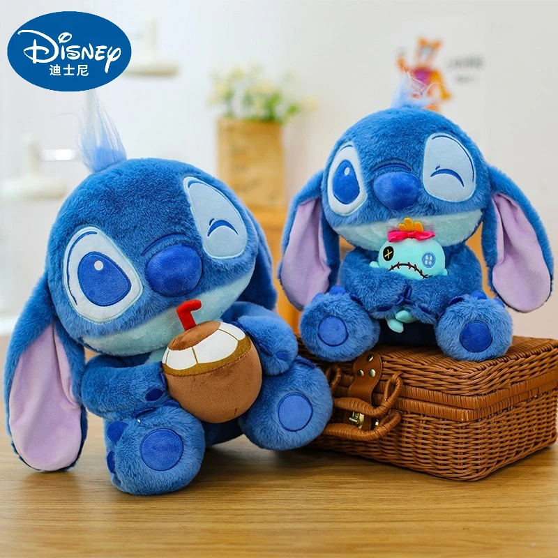 

Большая плюшевая кукла Дисней Стич 30/50/60 см, милая декоративная подушка для комнаты, мультяшная подушка, подарок для детей на праздник