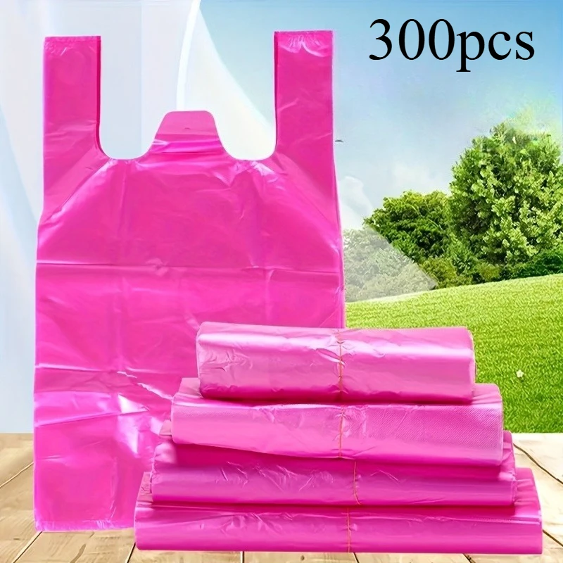 300 Stück große, verdickte, multifunktionale Einkaufstaschen für den Supermarkt, Westentaschen, Einwegtaschen, Plastiktüten – Detail 1