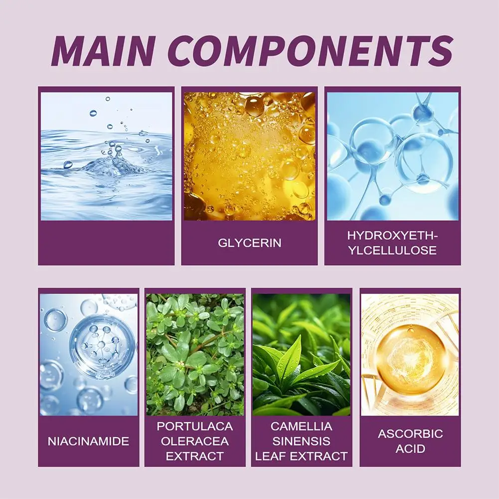 نياسيناميد 20% سيروم يرفع ويضيء البقع وخطوط الأنف والتجاعيد ويقول المسام ويغذي عميق ويخترق بسرعة