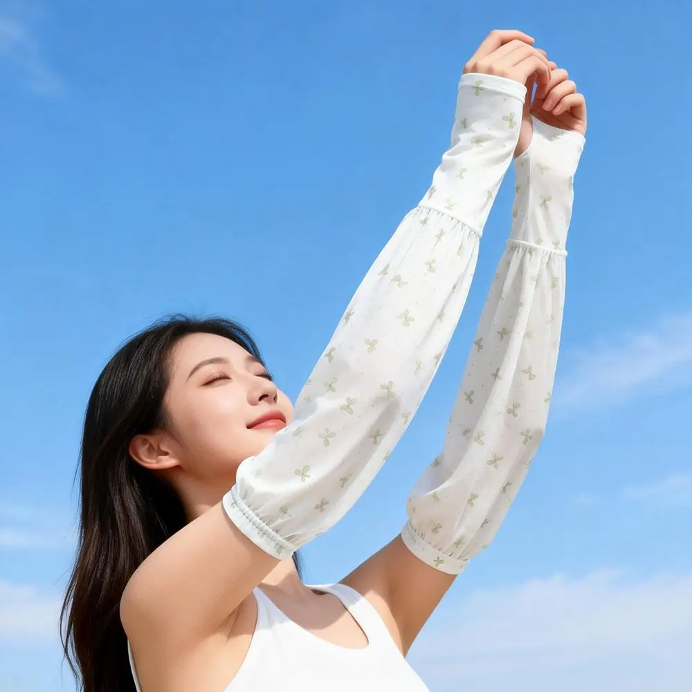 

New Ice Silk Summer Sun Protection Gloves Bow Soft Cycling Gloves UV Protection Sun Protection Tools