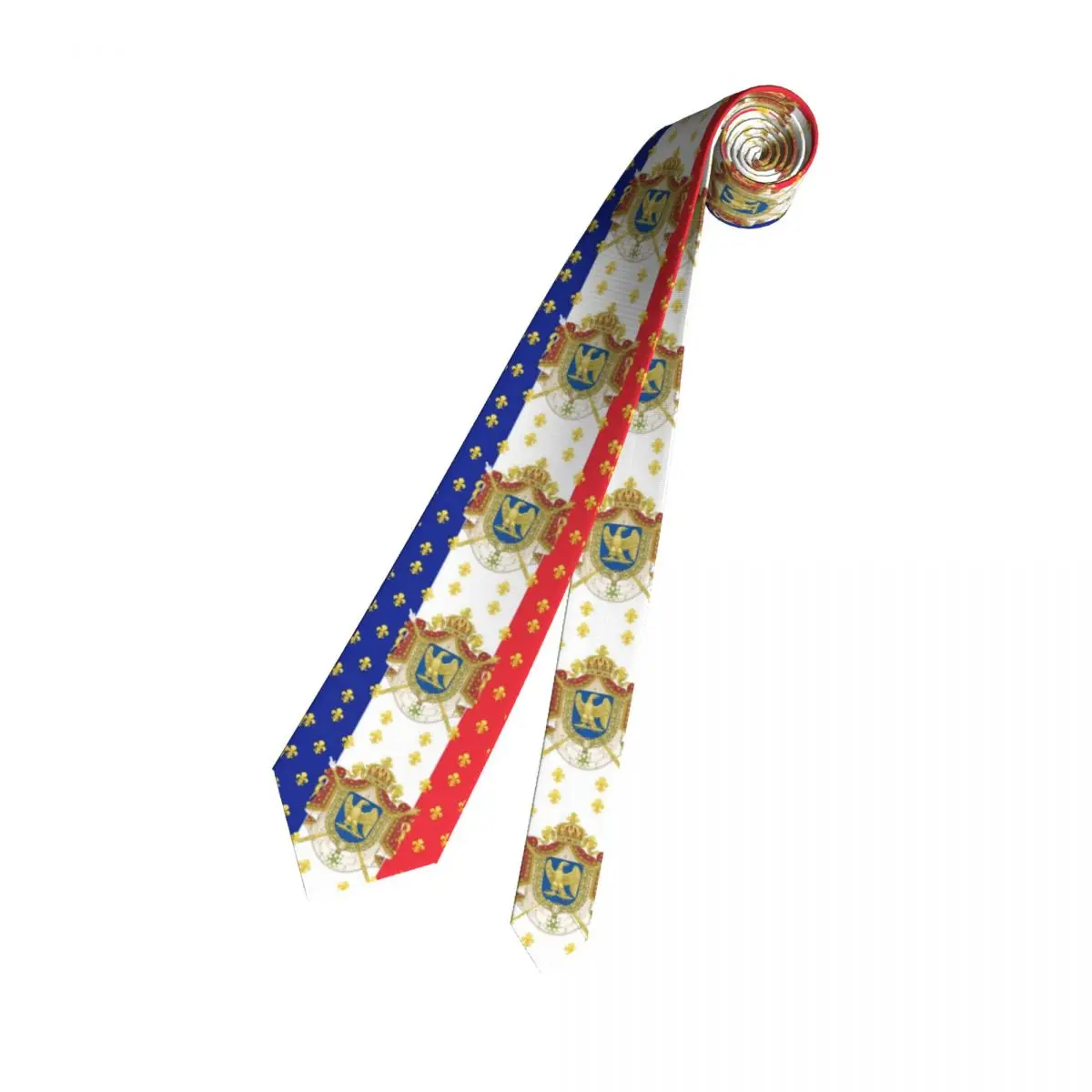 Classic Royal Standard napoleone francia Flag Neck Ties uomo Custom Silk French Empire Coat Of Arms cravatte per ufficio Gravatas