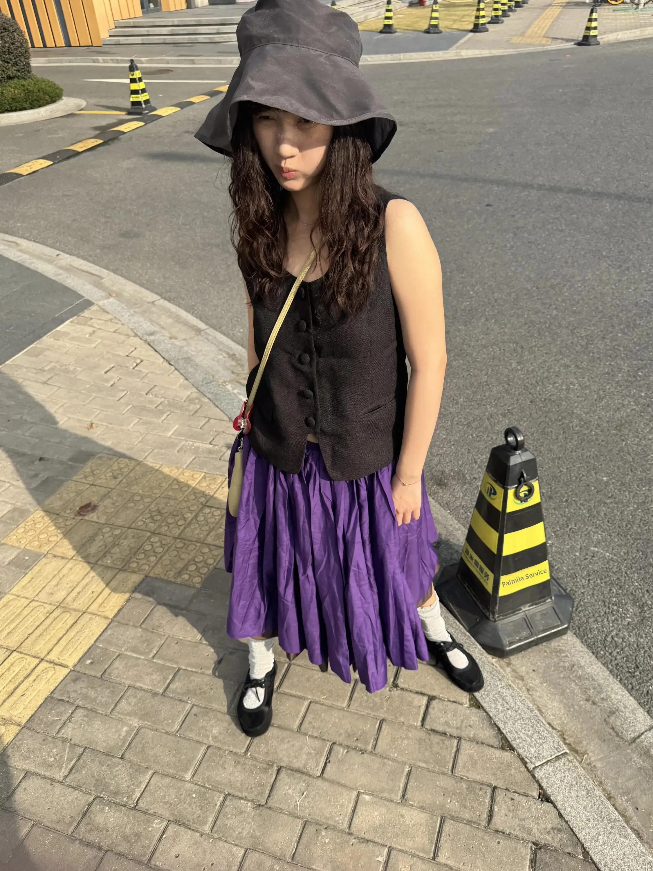 

Retro American Spicy Girl Style Purple Night Pleated Skirt Half-length Casual Mid-length Spring Summer New All-match Commutin...