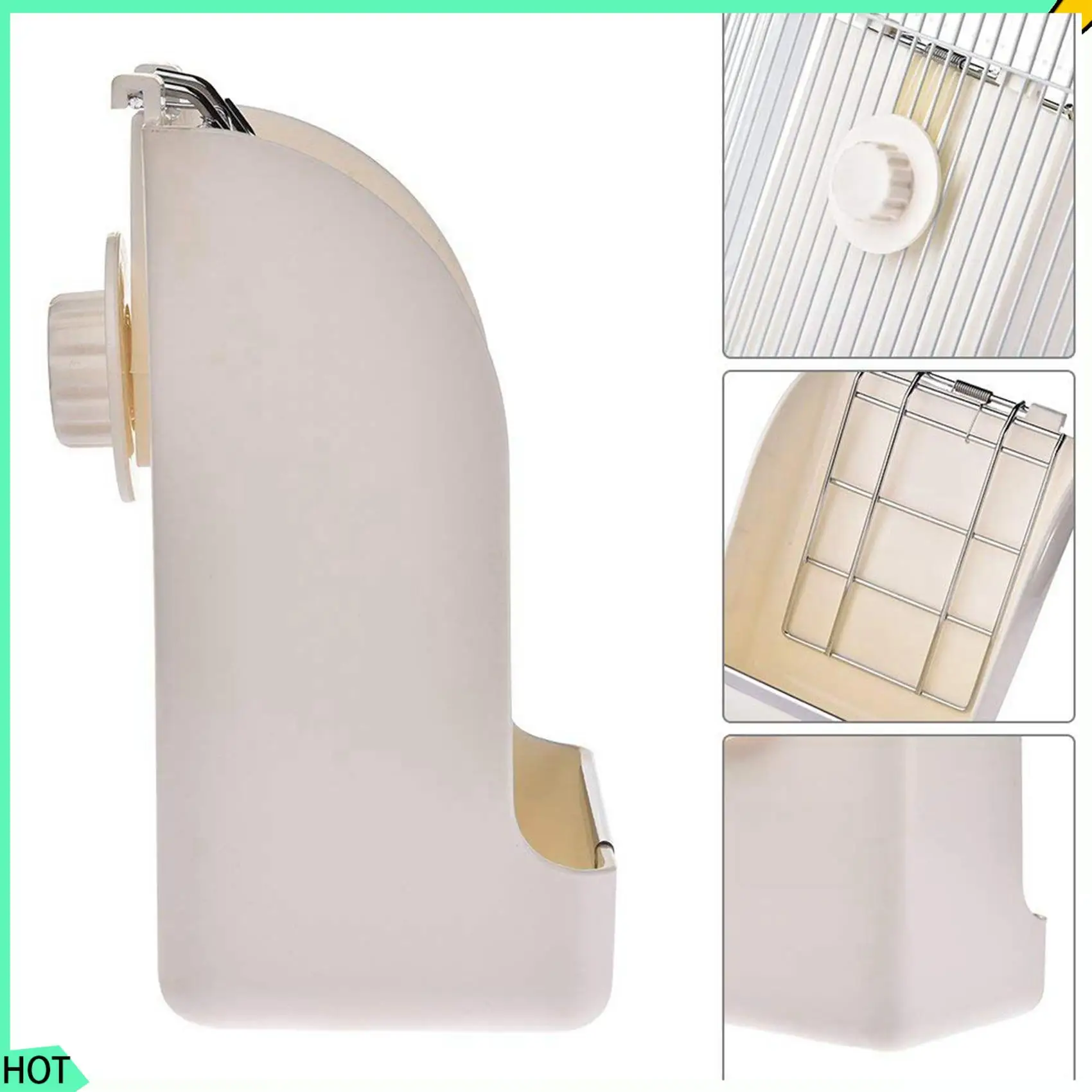 

AWAH 2X Grass Frame Hay Feeder Manger Rack For Guinea Chinchilla Fixed Flip-Up Holder Grass Basket Small Pet