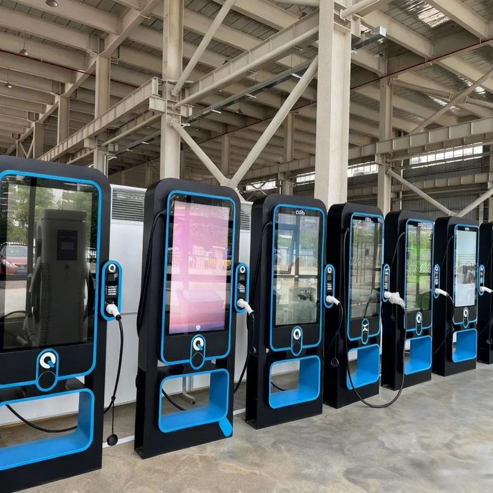 New Ruisu Commercial EV Charger Level2 44KW Charging Station with TYPE 2 Interface 380V Input OCPP1.6J