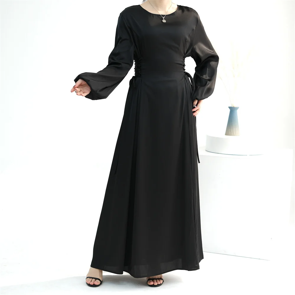 Vestido kaftan muçulmano para mulheres, vestido preto modesto, abaya islâmico, Eid marroquino, Ramadã, Dubai, luxo, elegante