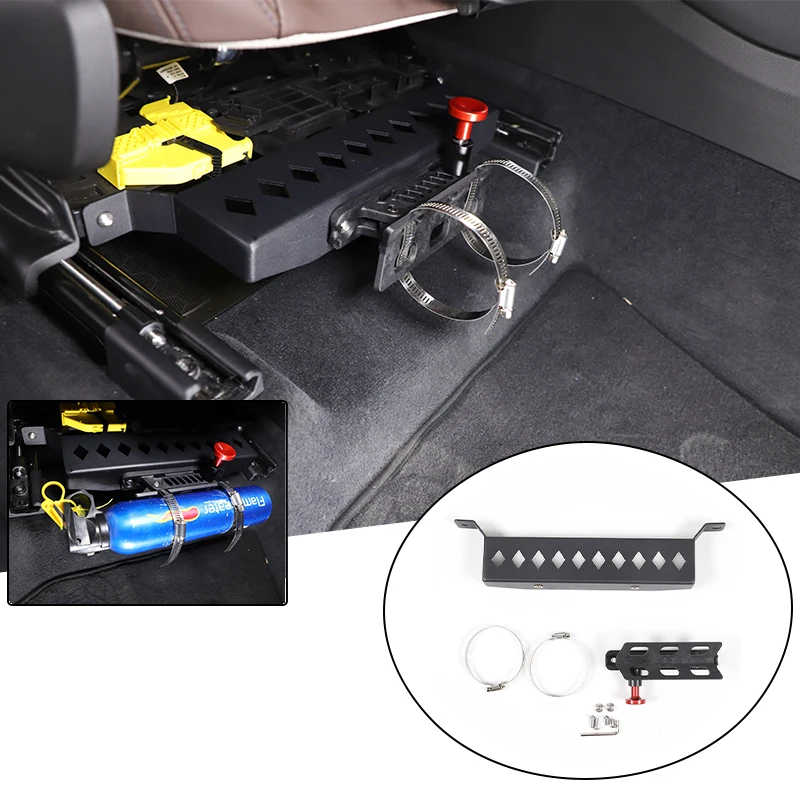 Aluminum Alloy Passenger Seat Fire Extinguisher Bracket Mount For BMW X3 2018-2023 Interior Mod Accessories