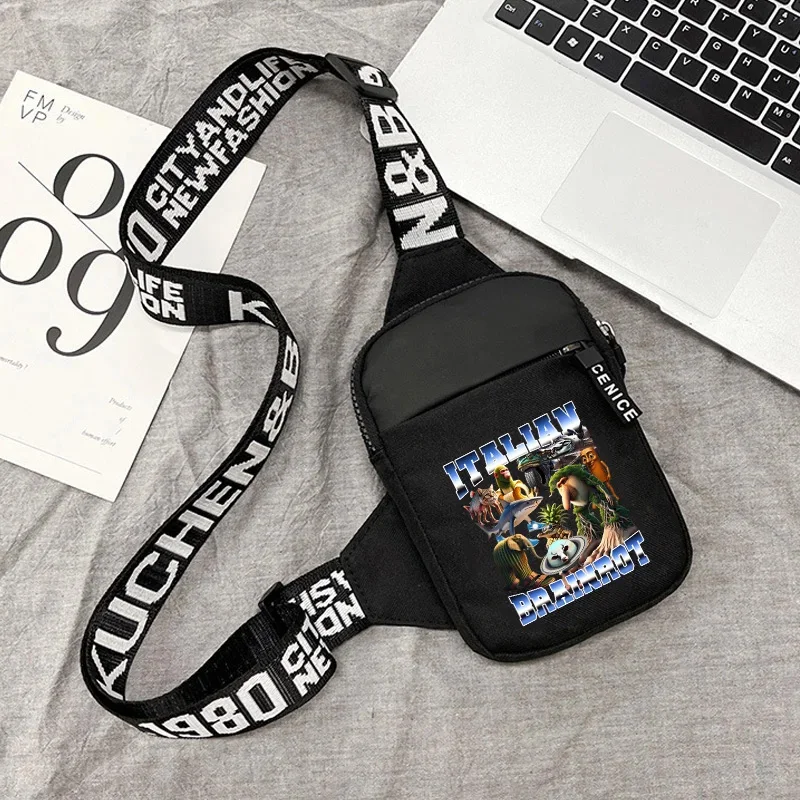 Tralalero Tralala Crossbody Bags Men Tungtung Sahur Brainrot Shoulder Bag Boys Outdoor Sport Chest Pack Travel Messenger Pouch