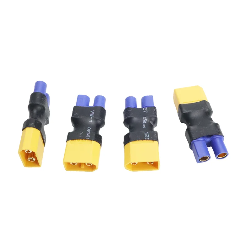 Convert XT60 To Deans, EC5 or EC3, Compatible with Most LiPo Batteries Chargers ESC for Drone FPV RC Battery Connector Adapter