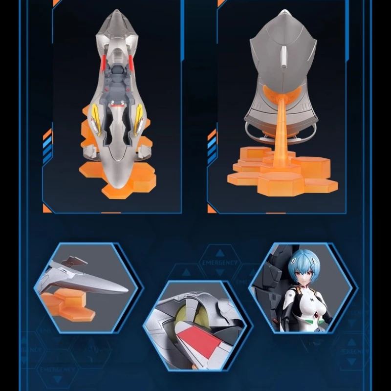 NEONGENESISEVANGELION Figurka Ayanami Rei z kreskówki, kreatywny model o wysokiej wartości, ruchome przeguby, zabawka do składania, ozdoba na biurko