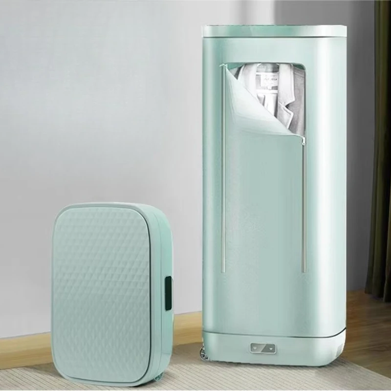 Portable automatic dryer folds and retracts fast suitcase