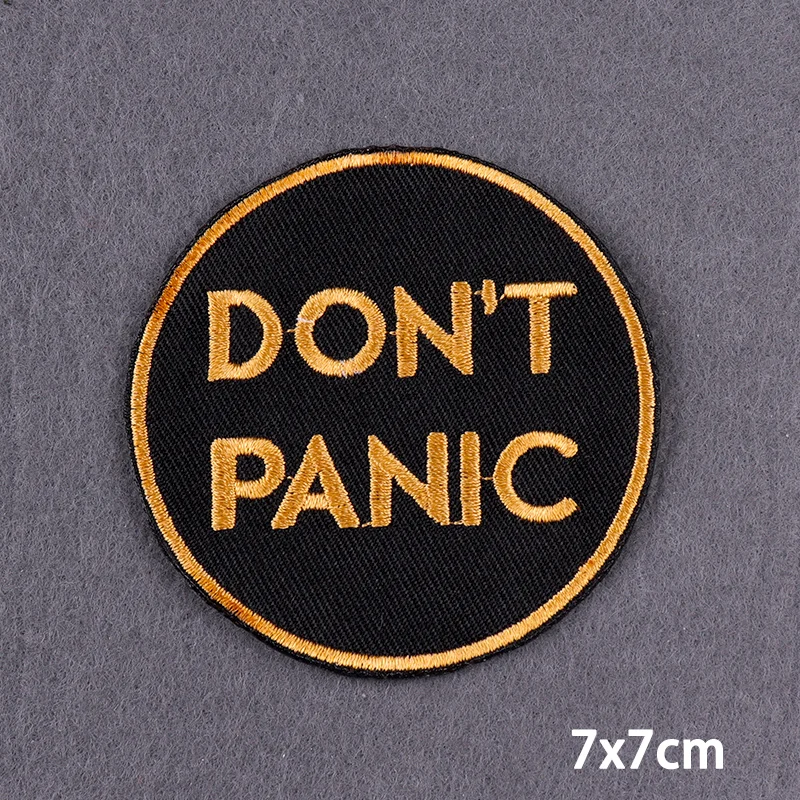 Schwarzer Aufnäher mit Slogan zum Aufbügeln für Kleidung, DIY-Stickerei-Applikation, Bügelbare Aufnäher, DIY-Bügelsticker, Abzeichen – Detail 10
