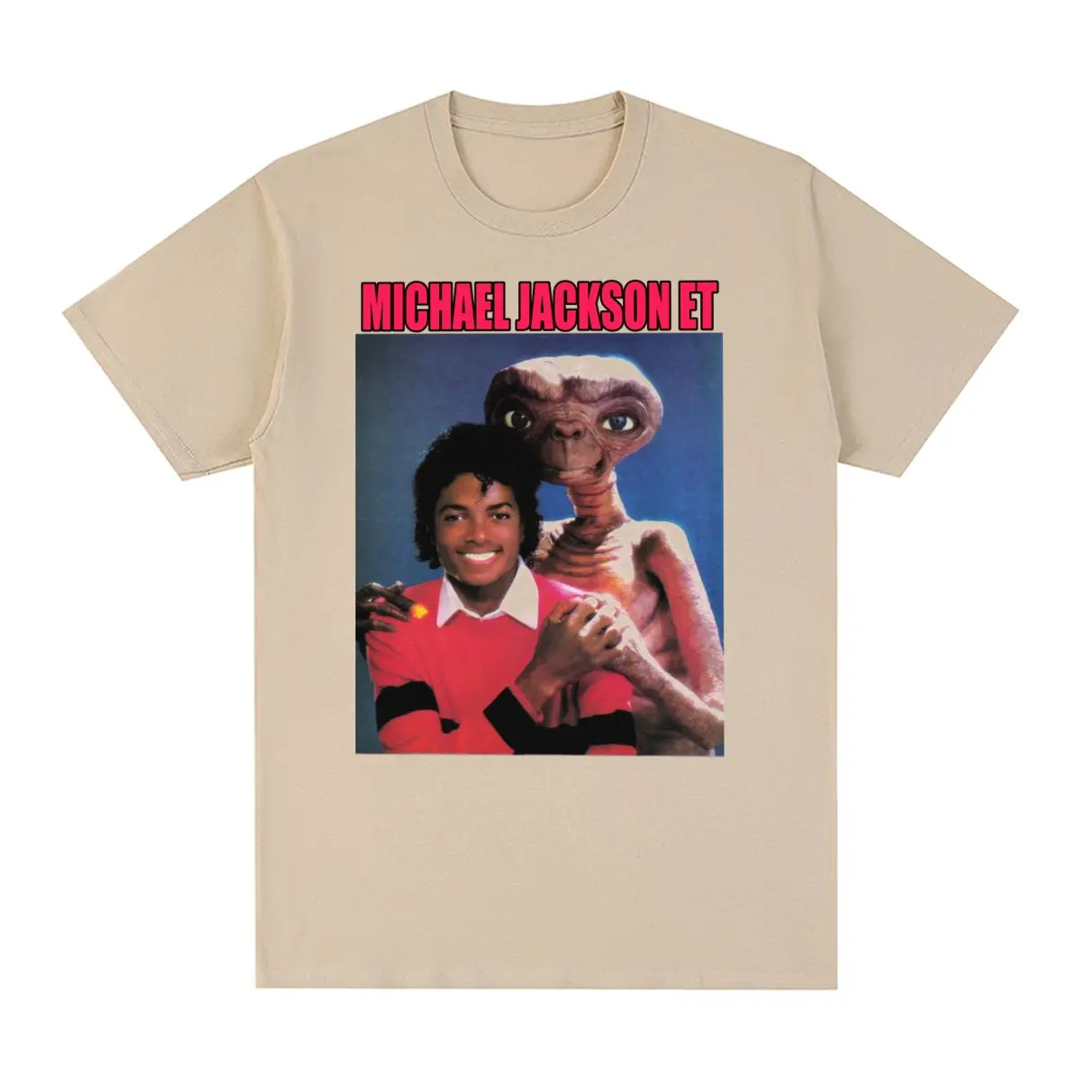 Michael Jackson & E.T Vintage T-shirt  Funny Retro Graphic Hip Hop Singer Cotton Men T shirt New Tee Tshirt Womens Tops