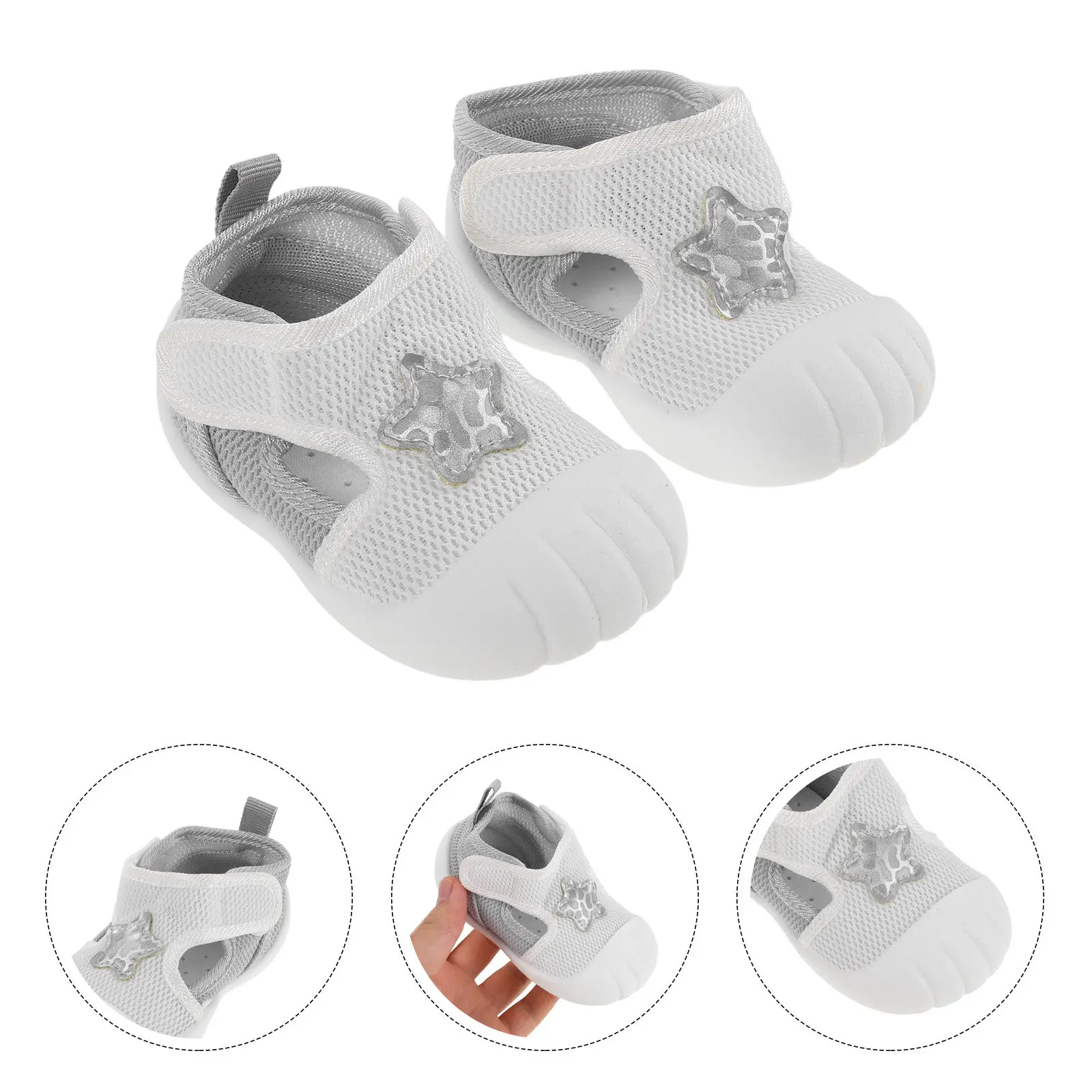 

1 Pair Baby Walking Shoes Breathable Mesh Soft Sole Non Slip Toddler First Walker Sandals Boys Girls Summer Footwear 11-15