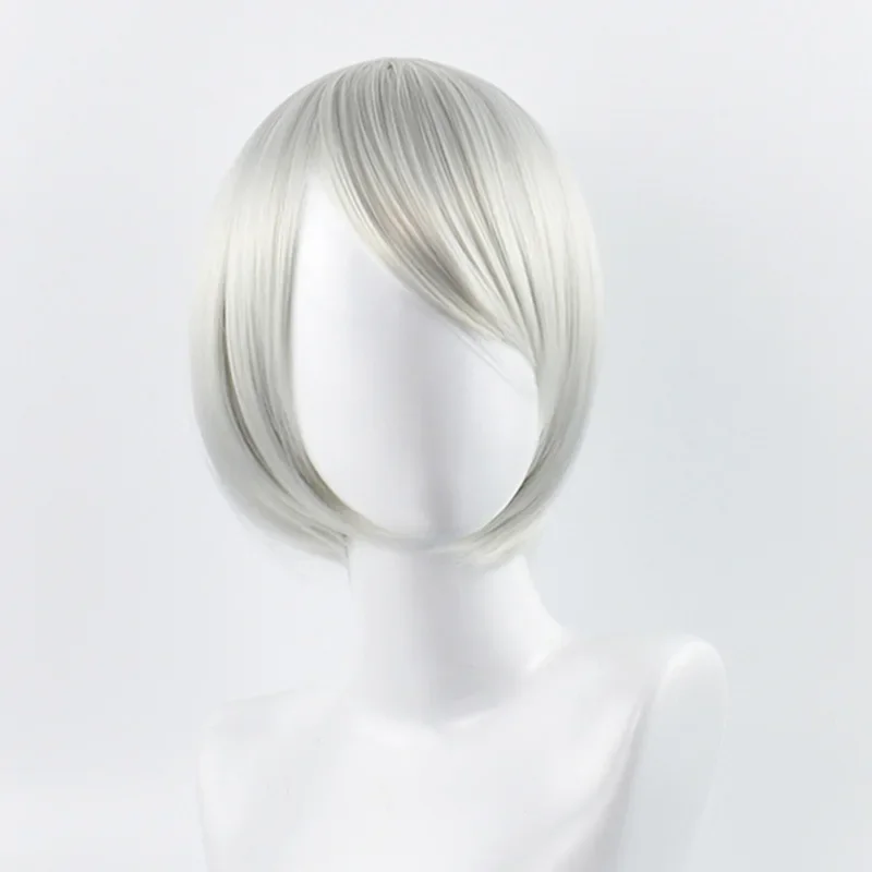 Popular Practical Hot Sale Silver Gray Wig Silver White Short Hair  Cosplay Accessories Special Use