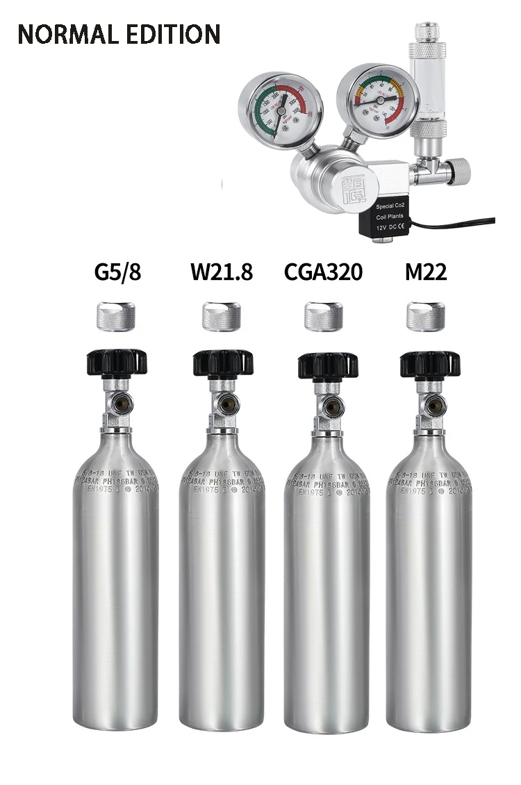 DIY Aquarium CO2 regulator solenoid valve bubble meter plant water grass tankCO2 reaction control system pressure reducing valve