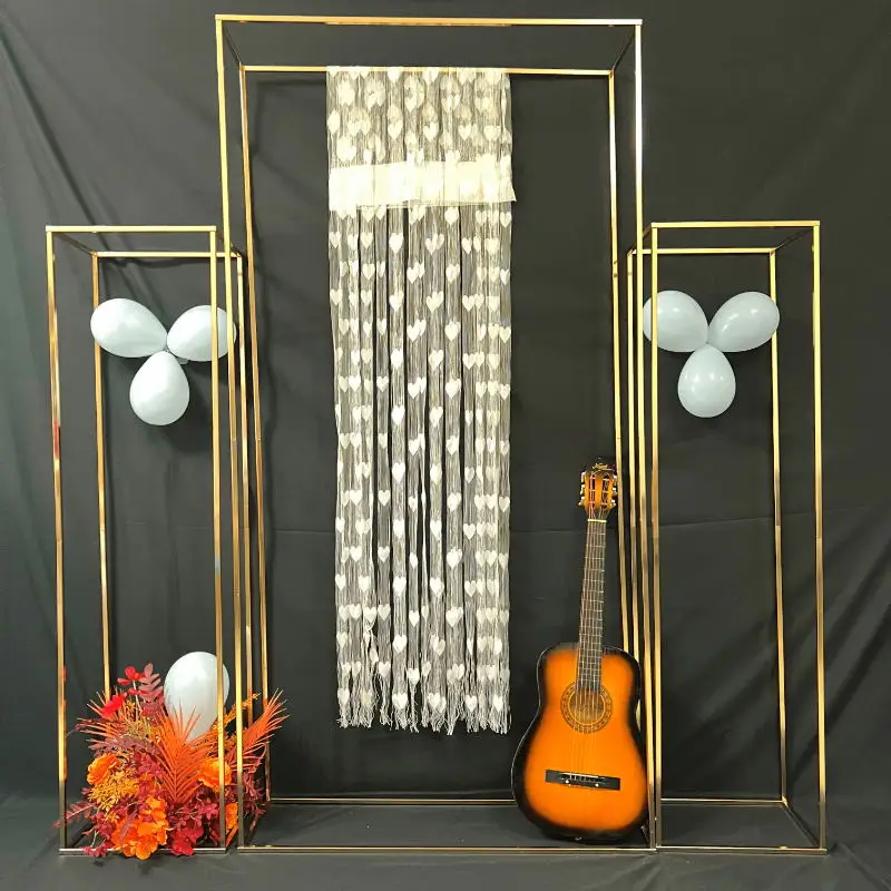 3PCS Newest Arrival Grand Event Props Metal Frame Backdrop Wedding Favors Flower Arch Birthday Party Baptism Dessert Table Decor