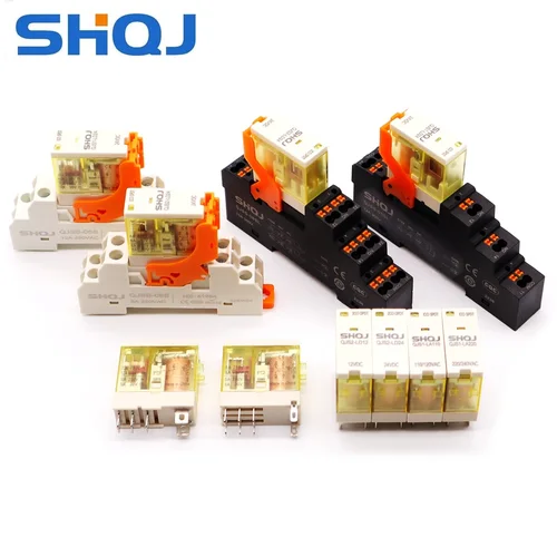 Imagen 2 del producto 10 unids/caja SHQJ relé de potencia QJS1 QJS2 12VDC 24VDC 110VAC 230VAC 1 juego o 2 juegos relé intermedio 1CO 12A SPDT 2CO 8A DPDT