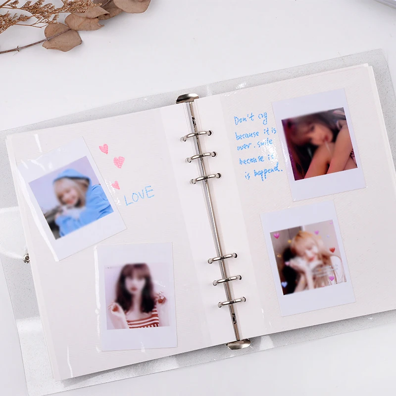 A5 Pu Leather Photo Album Macaron Color Kpop Binder Album DIY Album Photocard Holder Idol Card Collect Book